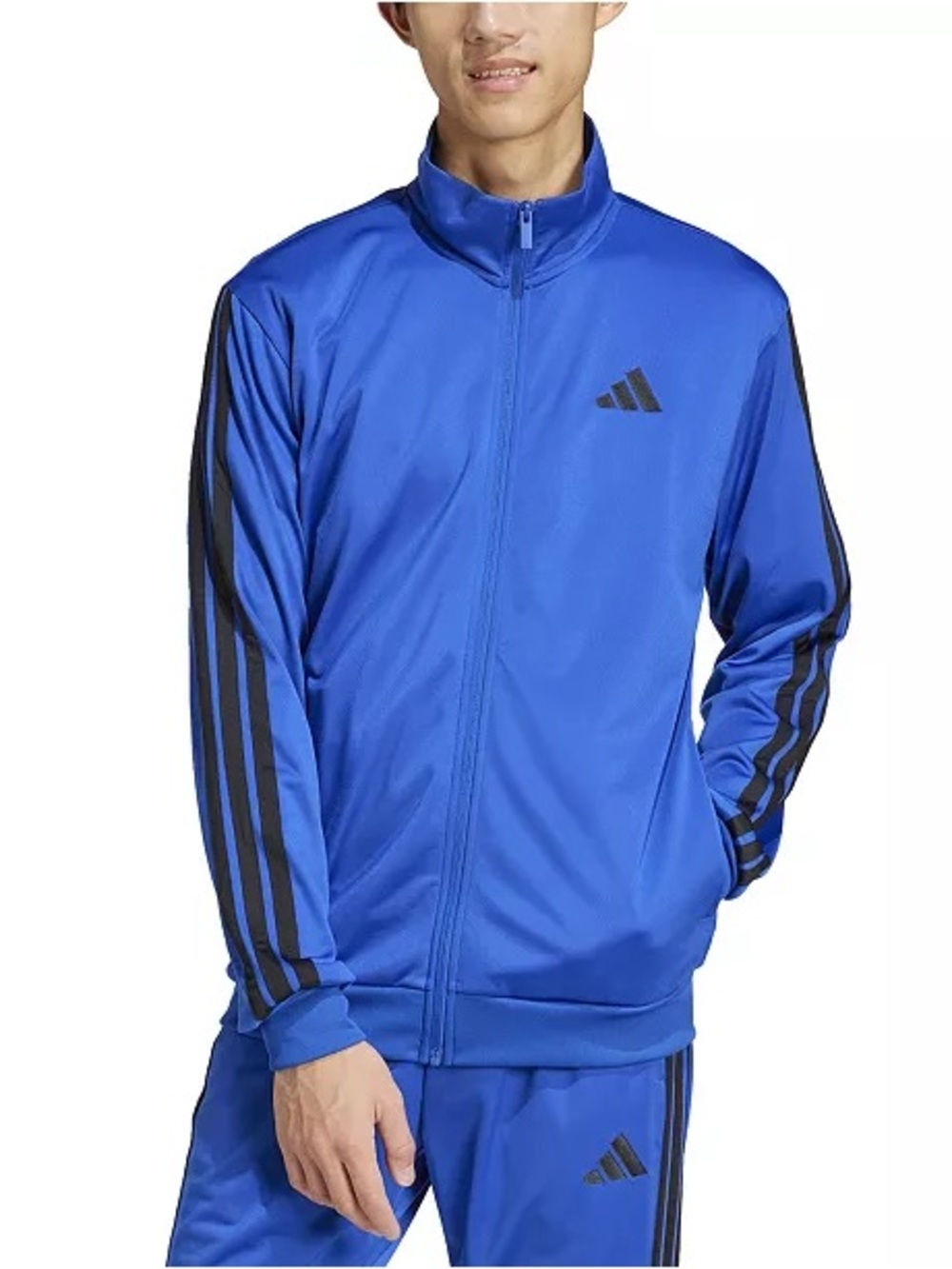 ADIDAS Men's 3 Stripes Regular Track Royal Blue Jacket Sz L